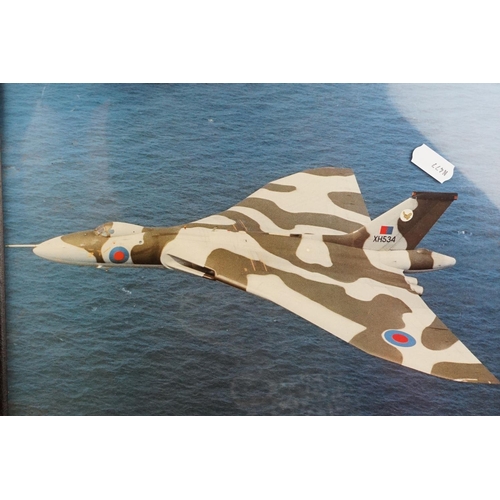 412 - A Collection Of Seven Framed And Glazed Pictures Of The Royal Air Force Vulcan Bomber, To Include Si... 