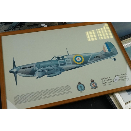 418 - A Collection Of Framed Royal Air Force Related Pictures To Include  The Spitfire IIA, Digital Dambus... 