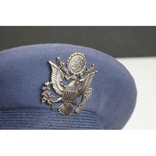 310 - Two United States Military Officers Caps Complete With Original Eagle Badges.