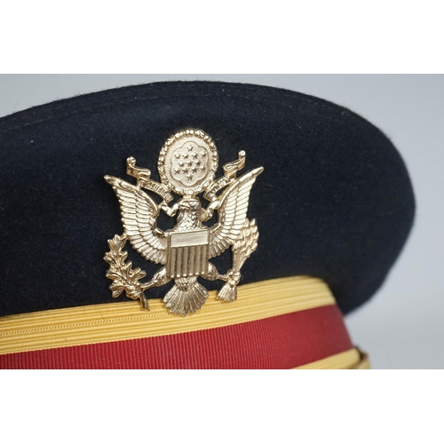 310 - Two United States Military Officers Caps Complete With Original Eagle Badges.