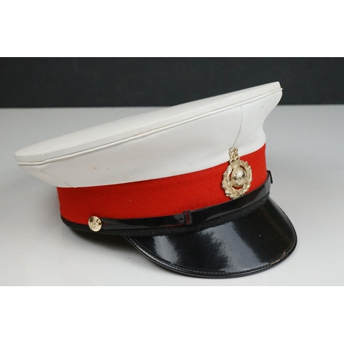 311 - A British Military Royal Marines Cap Complete With Queens Crown Cap Badge.