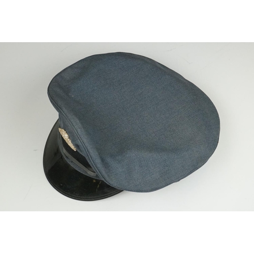 313 - A British Military Royal Air Force / RAF Cap Complete With Queens Crown Staybrite Cap Badge.