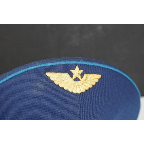 315 - A Russian / USSR Military Air Force Peaked Cap Complete With Original Cap Badge.