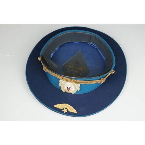 315 - A Russian / USSR Military Air Force Peaked Cap Complete With Original Cap Badge.