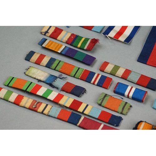 368 - A Collection Of British Military Full Size Medal Ribbons To Include Medal Bars.