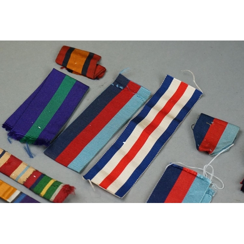 368 - A Collection Of British Military Full Size Medal Ribbons To Include Medal Bars.