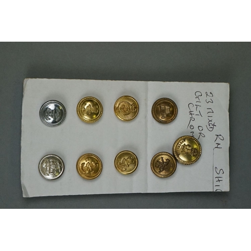 369 - A Large Collection Of Mainly British Military Buttons To Include Royal Air Force, Royal Navy And Bri... 