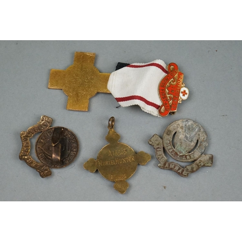 370 - A Collection Of World War Two Era British Red Cross Collectables To Include Badges, Shoulder Titles,... 