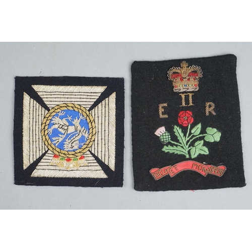 371 - A Large Collection Of Mainly British Military Gold And Silver Embroidered Regimental Cloth Badges.