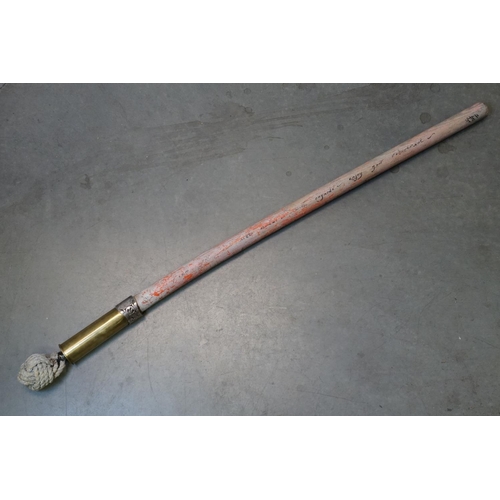 411 - A Scratch Built Mock / Practice Samurai Sword, The Grip Made From A Brass Artillery Shell Case, The ... 