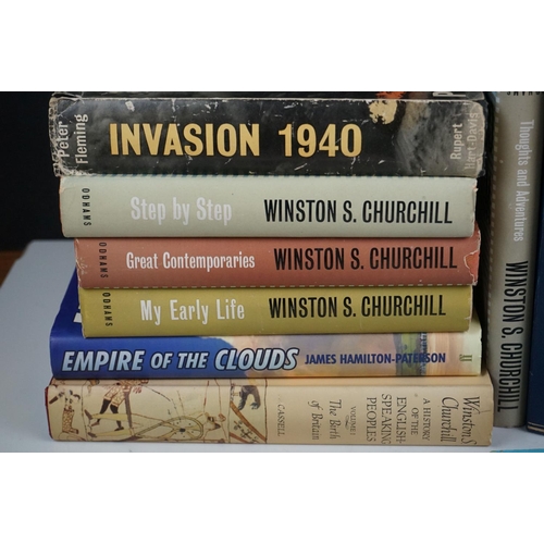 421 - A Small Collection Of Military Related Books To Include A Selection Of Books By Winston Churchill.