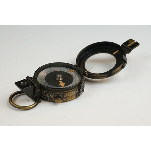 429 - A British Military Issued World War Two MK.IX Marching Compass, Maker Marked For J.M. Glauser Of Lon... 