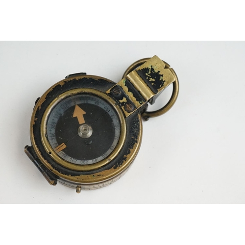 429 - A British Military Issued World War Two MK.IX Marching Compass, Maker Marked For J.M. Glauser Of Lon... 