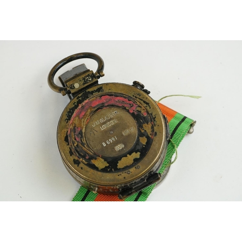 429 - A British Military Issued World War Two MK.IX Marching Compass, Maker Marked For J.M. Glauser Of Lon... 