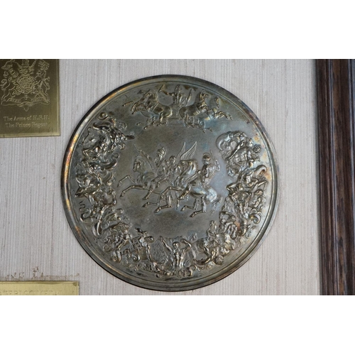 445 - The Great Waterloo Medal (By Authority Of The Waterloo Committee), Silver, Framed, With Uniface Repr... 