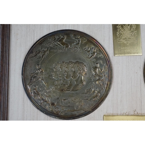 445 - The Great Waterloo Medal (By Authority Of The Waterloo Committee), Silver, Framed, With Uniface Repr... 