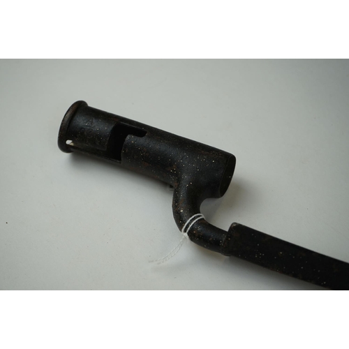 456 - An Antique Military Socket Mounted Bayonet Together With A Vintage Entrenching Shovel.