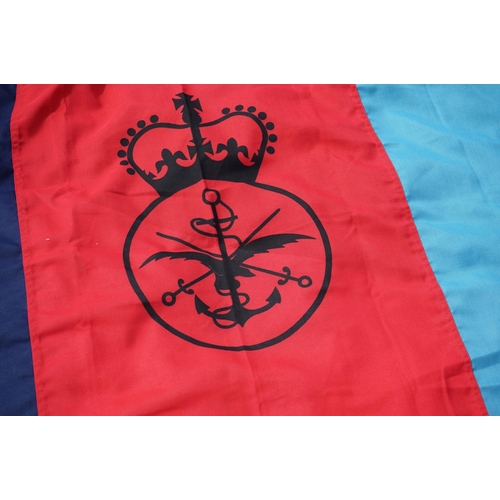 458 - A Large Naval Table Cloth With Anchor Decoration Together With Two Flags To Include A French Example... 