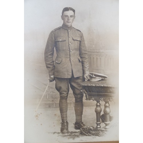 192 - A Large World War One Framed And Glazed Photograph Of DVR. William J. Parfitt Of Westbury, Wiltshire... 