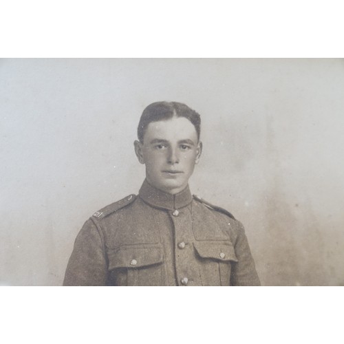 192 - A Large World War One Framed And Glazed Photograph Of DVR. William J. Parfitt Of Westbury, Wiltshire... 