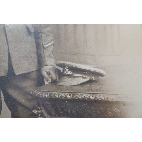 192 - A Large World War One Framed And Glazed Photograph Of DVR. William J. Parfitt Of Westbury, Wiltshire... 