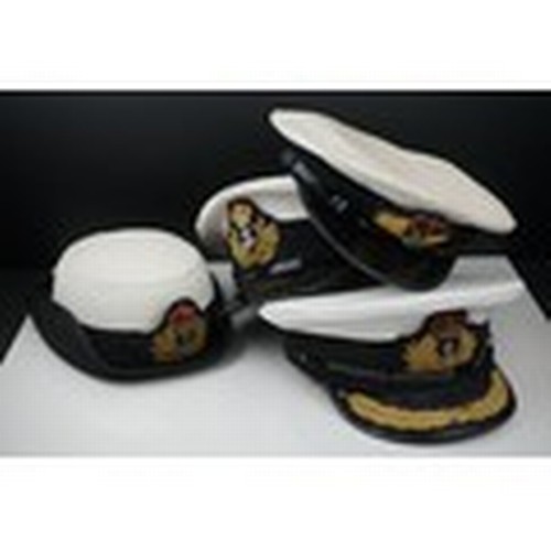 394 - A Collection Of Four Cold War Era Royal Navy Caps To Include Commander, Junior Officer, Female Junio... 