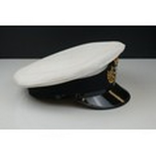 394 - A Collection Of Four Cold War Era Royal Navy Caps To Include Commander, Junior Officer, Female Junio... 