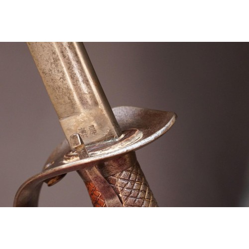 93A - A World War Two Japanese Officers Sword With Fullered Blade, Character Marks To Blade, Blade Length ... 