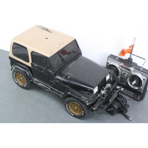 A Tamiya Jeep Wrangler 1/10 scale RC street car ABS