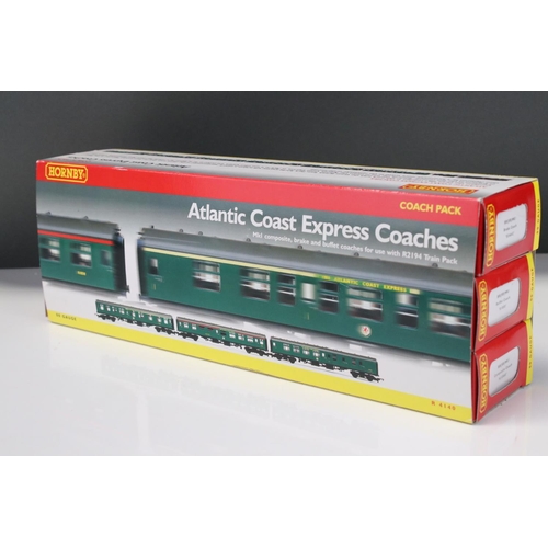 29 - Boxed Hornby OO gauge R4140 Atlantic Coast Express Coaches Coach Pack, complete