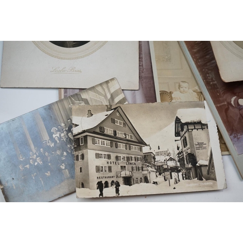 295 - A collection of antique CDV / Carte De Viste photographs and postcards.