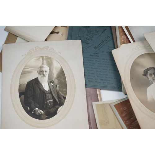 295 - A collection of antique CDV / Carte De Viste photographs and postcards.