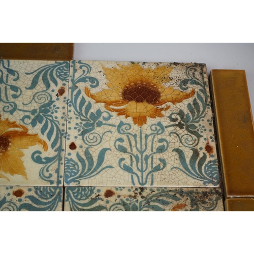 300 - A collection of antique Art Nouveau Minton tiles.