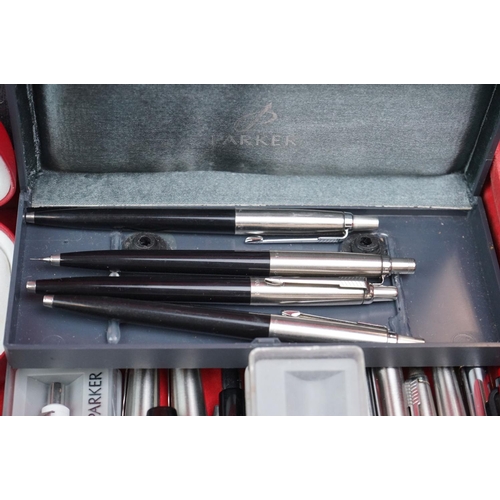 314 - A mixed collection of pens to include Parker, Barucci and Sheaffer examples.