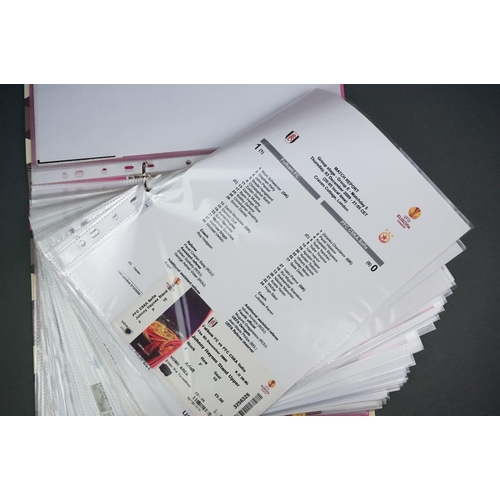 320 - Football - Fulham fc, 2009/10 run to Europa League final, a binder containing home and away teamshee... 