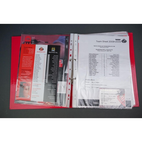 324 - Football - FA Youth Cup 2007-11, a binder containing approx. 45 programmes, mostly single sheets, so... 