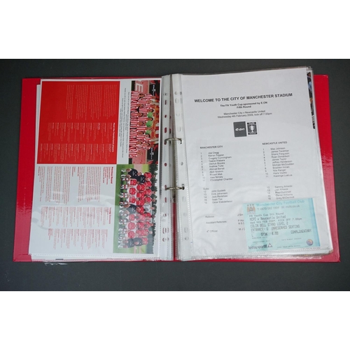 324 - Football - FA Youth Cup 2007-11, a binder containing approx. 45 programmes, mostly single sheets, so... 