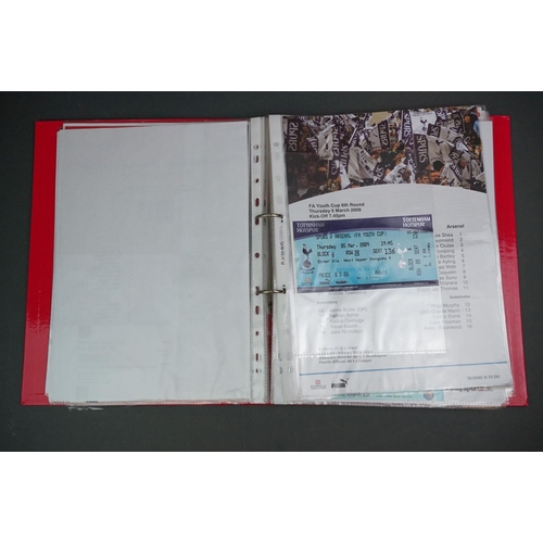 324 - Football - FA Youth Cup 2007-11, a binder containing approx. 45 programmes, mostly single sheets, so... 