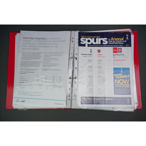 324 - Football - FA Youth Cup 2007-11, a binder containing approx. 45 programmes, mostly single sheets, so... 