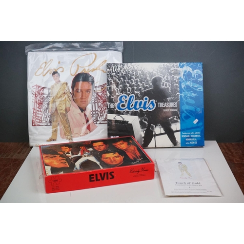 333 - Elvis Presley memorabilia, to include Elvis Treasures, vintage jigsaw, Fruits Of The Loom Elvis T sh... 