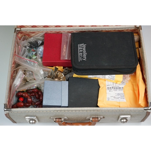 335 - A large collection of mainly vintage costume jewellery to include silver bangles and other silver ex... 