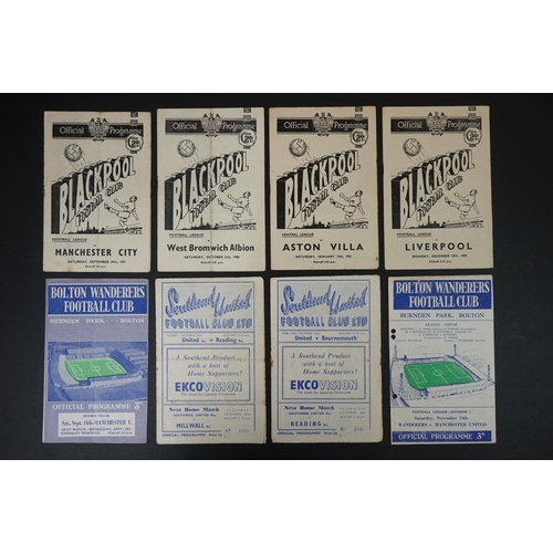 241 - 25 1950s football programmes to include Bournemouth Res v Southend Res 24th No 1956 single sheet (p/... 