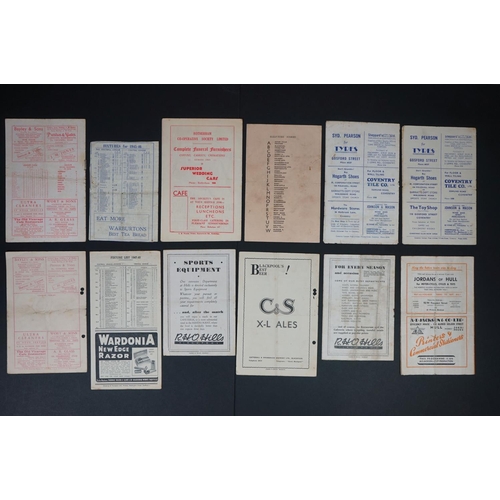 242 - 12 1940s football programmes to include Blackpool v Middlesbrough 10th April 1948, FAC Coventry City... 
