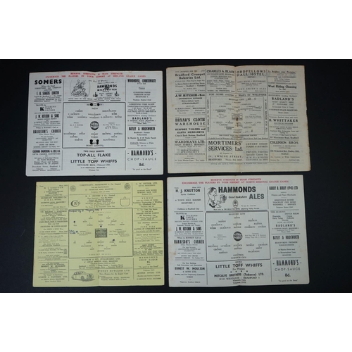245 - Six Bradford City home football programmes to include Gateshead 20th April 1946, Derby 23rd Feb 1957... 