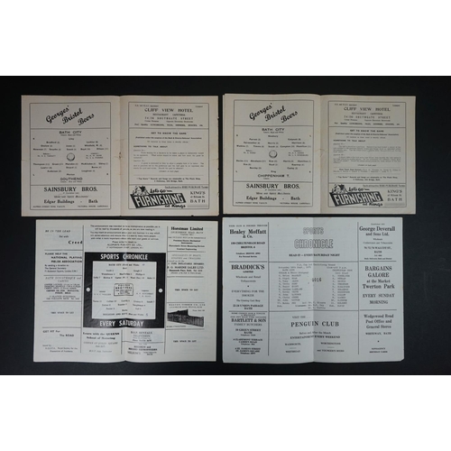 253 - Non League Football - 16 Bath City home programmes featuring FAC, Testimonials and League from 1950s... 