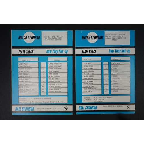253 - Non League Football - 16 Bath City home programmes featuring FAC, Testimonials and League from 1950s... 