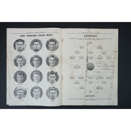264 - 33 Arsenal home football programmes from 1948 to 1955, feature 2 x pirate examples (Newcastle United... 