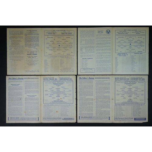 276 - 17 1940/50s football programmes to include Spurs, Leyton Orient, Aston Villa & Grimsby homes, varies... 