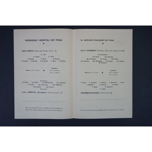 284 - Swindon Town 1947/48 - Five football programmes from the County Ground to include Practice Match 16t... 
