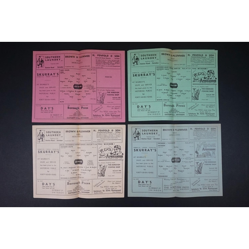 284 - Swindon Town 1947/48 - Five football programmes from the County Ground to include Practice Match 16t... 